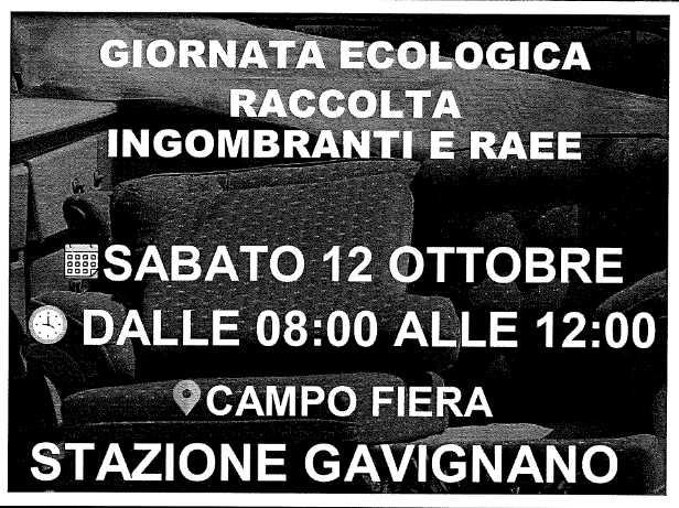 Avviso Giornata Ecologica 12 Ottobre